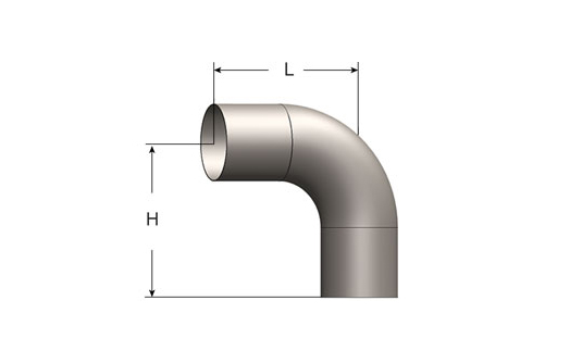 Exhaust Elbow – 90° Short Radius, Plain Tube