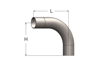 Exhaust Elbow – 90° Long Radius, Plain Both Ends