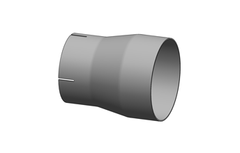 Exhaust Tube Reducer/Expander - Slotted ID Cuff/Plain Tube
