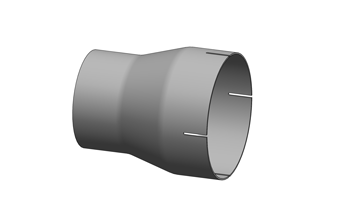 Exhaust Tube Reducer/Expander - Plain Tube/Slotted ID Cuff