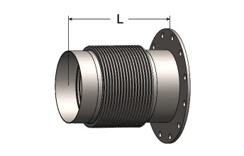 Bellows Connector with ANSI Flange and Female Half Coupling