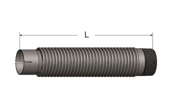 Flex Connector with Slotted ID Cuff and Male NPT