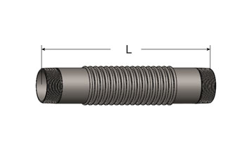 Exhaust Flex Connector, Male NPTs