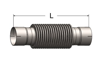 Exhaust Bellows Connector, Slotted ID Cuffs