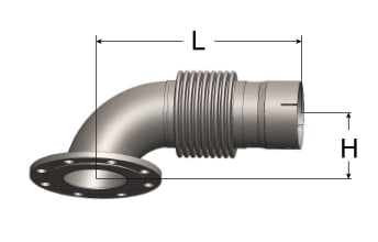 Bellows Connector with ANSI Flange and Slotted ID Cuff